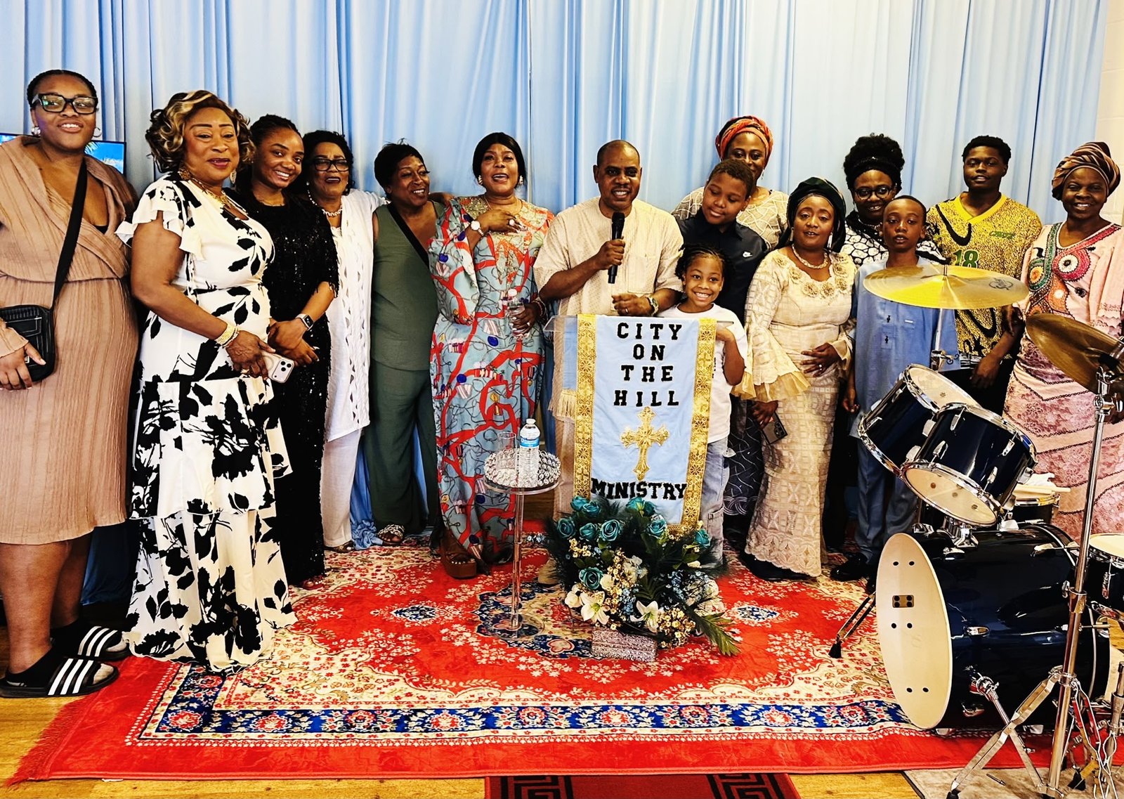 The church family gathered