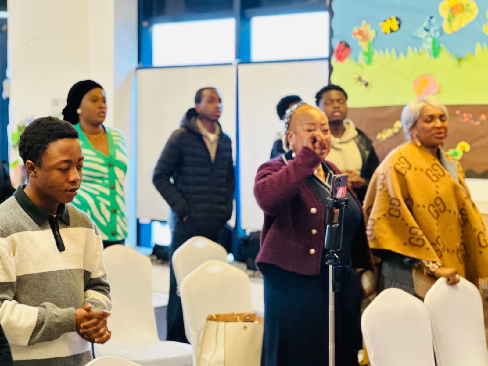 Worship at a Sunday service